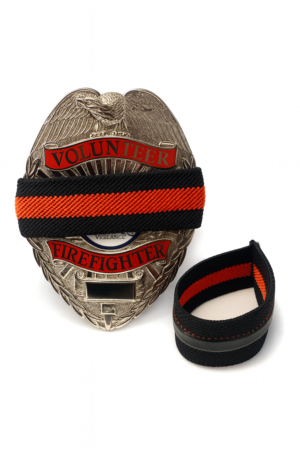 Fireman Thin Red Line Nylon Mourning Band