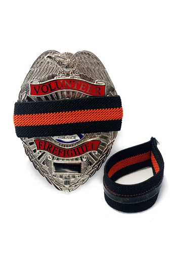 Fireman Thin Red Line Nylon Mourning Band