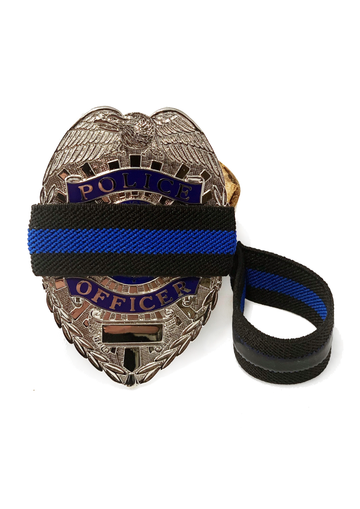 Police Officer Thin Blue Line Nylon Mourning Band